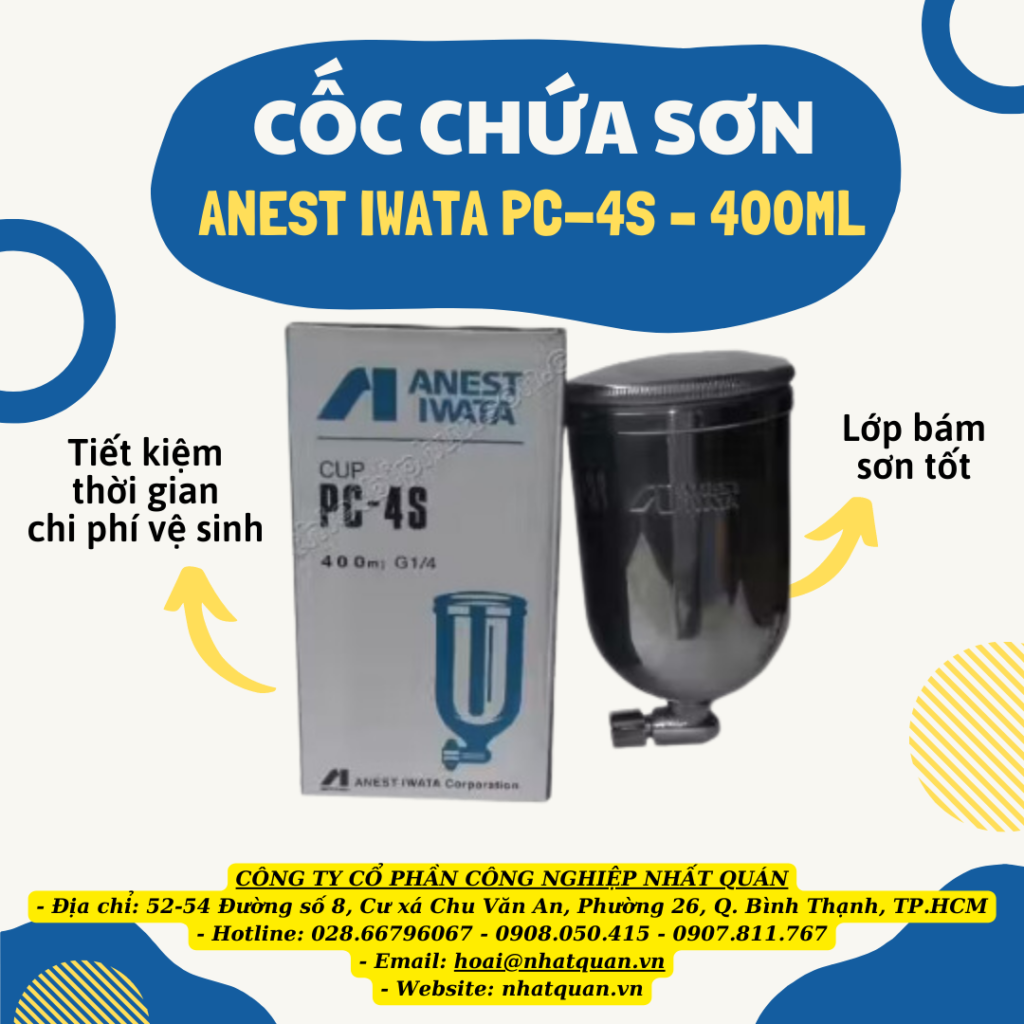 Mua Cốc Chứa Sơn Anest Iwata PC-4S – 400ML Ở Bình Thạnh, TPHCM
