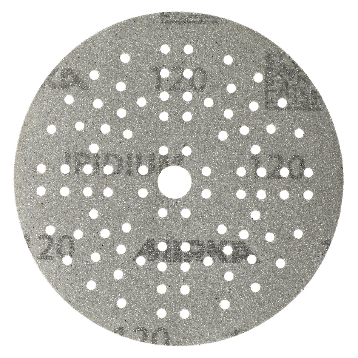 0035-246C209912.jpg Giấy nhám Mirka Iridium 125 mm 89 lỗ cho máy chà ly tâm